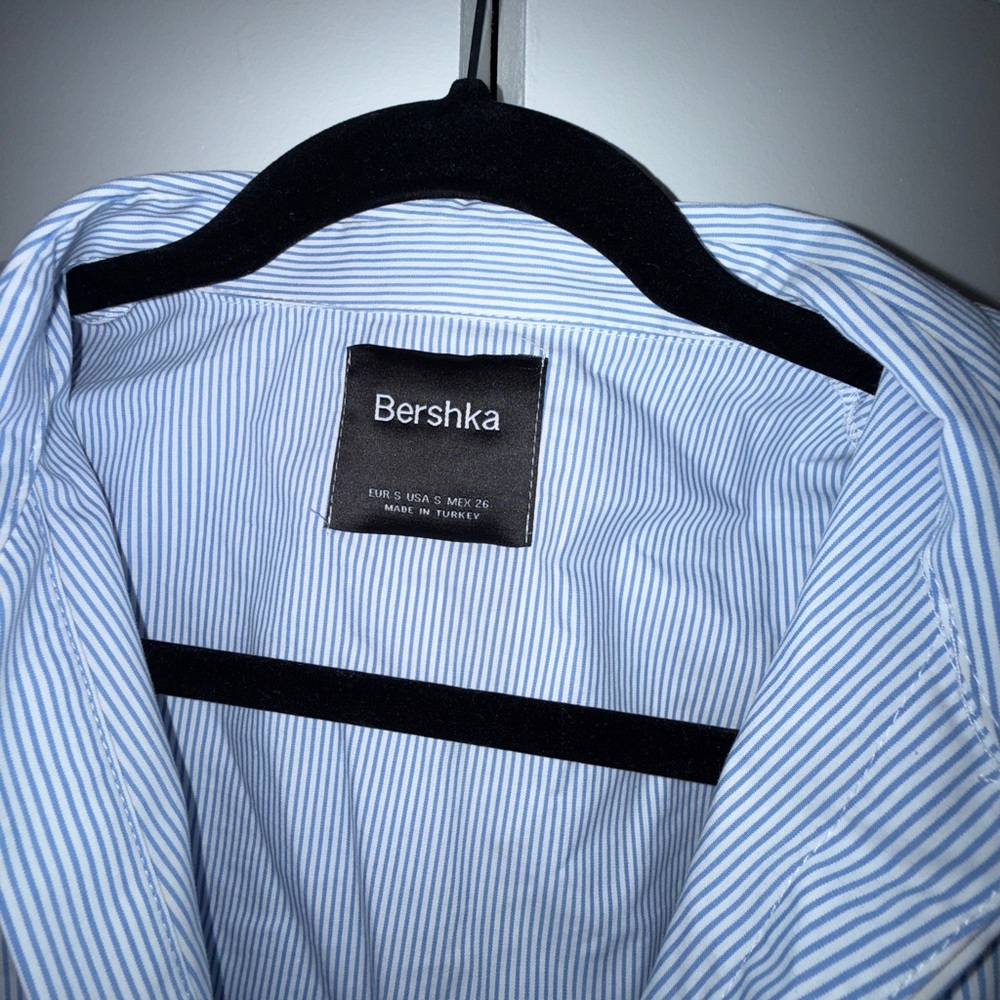 Bershka Light Blue Long Sleeve Dress - Picture 8 of 8